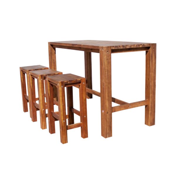 Sturdy Bar Table Natural & 3 Sturdy Bar Stools (CLEARANCE) PICK UP ONLY