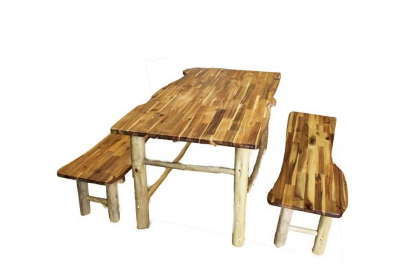 Tree Tables And 2 Benches 
