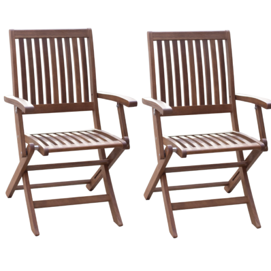 Set of 2 Maculata folding armchairs